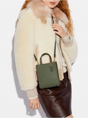 Coach Olive Green Mini Tote Crossbody
